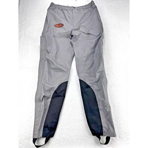 Harley Davidson‎ Rain Wind Pants Men L PVC Gray Black Colorblock Stirrup Strap